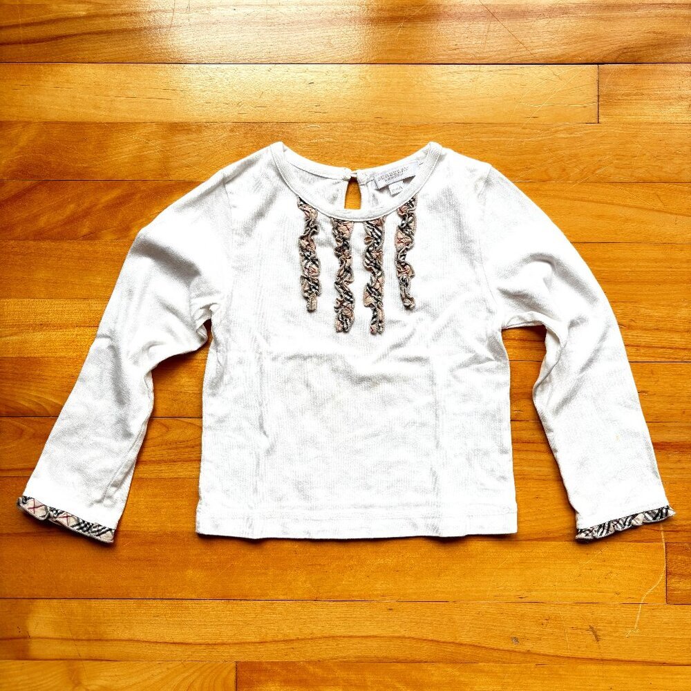 Burberry Kids White Base Layer Top – 100A